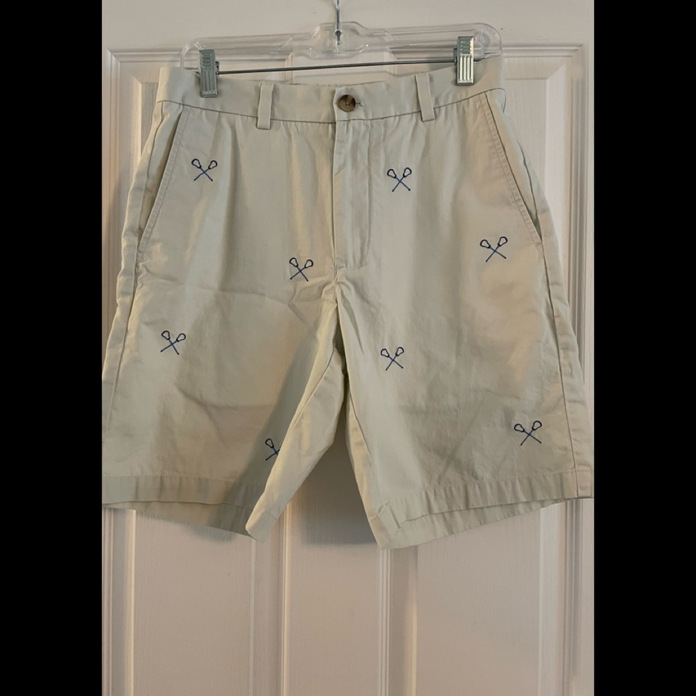 Vineyard Vines Men’s Lacrosse Sticks Khaki Shorts Size 30 Waist